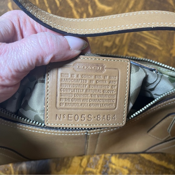 Coach Tan Leather Baguette Shoulder Bag - Picture 9 of 13